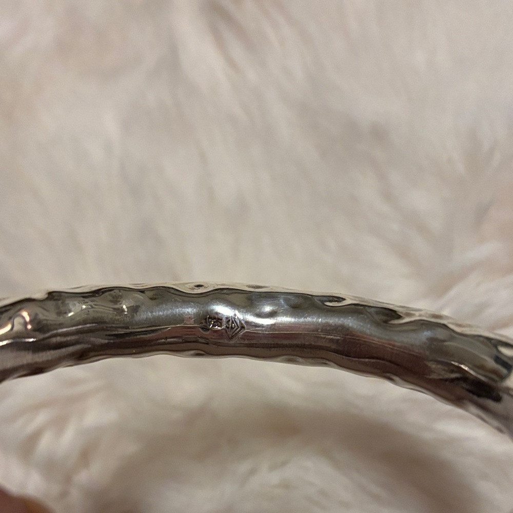 Silpada Sterling Silver Hammered Bangle Bracelet - Picture 2 of 2